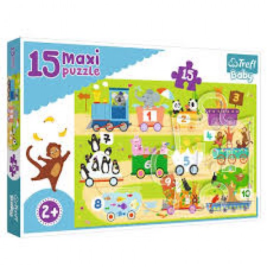 TREFL PUZZLE 15PCS MAXI TRAIN WITH NUMBERS