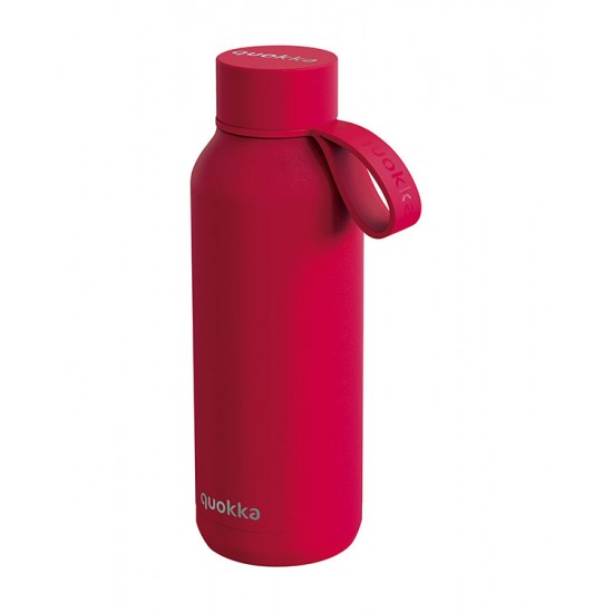 QUOKKA Mπουκάλι Νερού Θερμός με Λαβή 510ml SOLID “CHERRY RED” – 40185
