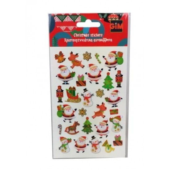 GIM Χριστουγεννιάτικα Αυτοκόλλητα Sticker Epoxy Xmas - 1Τμχ