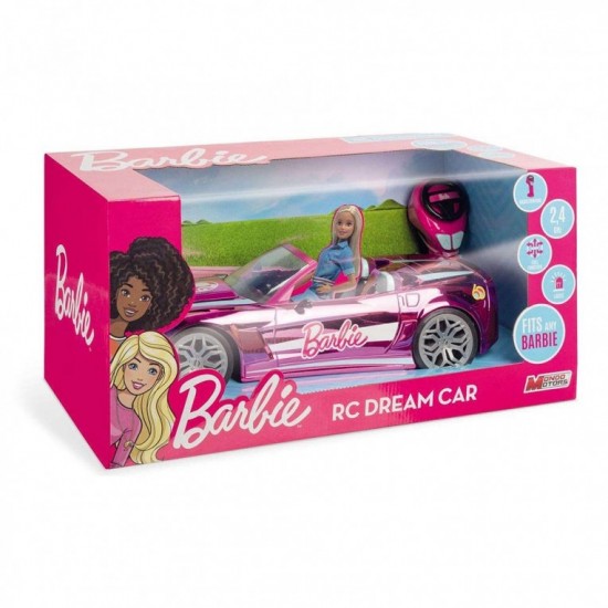Barbie Τηλεκατευθυνόμενο R/C Όχημα Dream Car 2.4GHz Ροζ Χρώμιο (M63619)