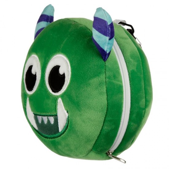 ΜΑΞΙΛΑΡΙ ΤΑΞΙΔΙΟΥ Relaxeazzz Plush Green Monster Round Travel Pillow & Eye Mask